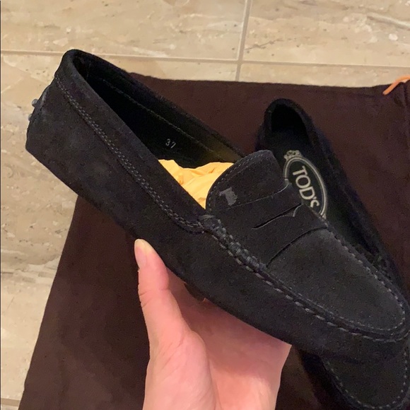NWT Tod’s black suede loafers size 7 - Picture 3 of 5